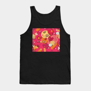 Pink Hearts and Love to first responders Tank Top